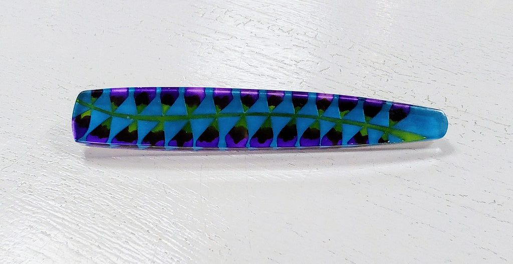 Rowena Park - Acrylic Turquoise Brooch - Primrose Gallery and Framing 