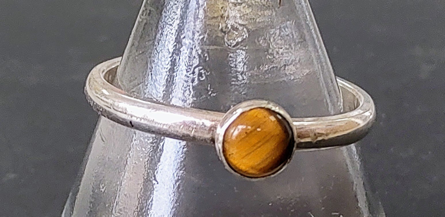 Zoe Ruth- Silver Gemstone Stacking Ring - Primrose Gallery and Framing 