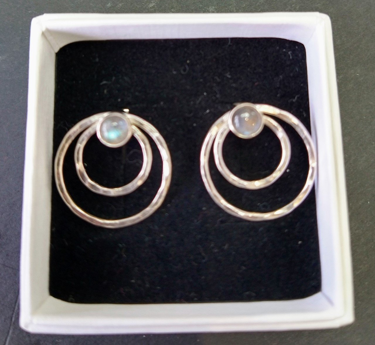 Zoe Ruth- Silver Double Ring and Labradorite Studs - Primrose Gallery