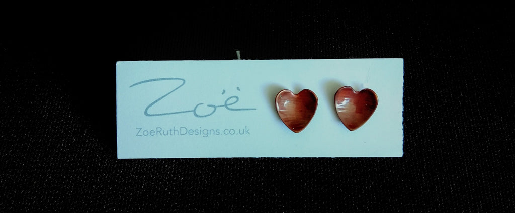 Zoe Ruth- Heart Studs - Primrose Gallery